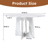 Engineered Wood Dining Table White