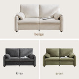 60" Down Filled Minimalist Sofa, Multiple Colors