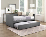 Daybed with Trundle Engineered Wood Dark Gray