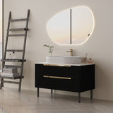36 inch Bathroom Vanity, Freestanding or Wall Mounted with Ceramic Integrated...