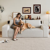 71" Corduroy Fabric Deep Seat Sofa, No Assembly Required