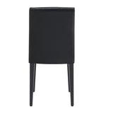 Set of 4 Metal Dining Chair Black