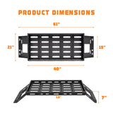 Black Rear Trunk Cargo Rack Basket Tray For 2007-2026 Jeep Wrangler JK JL