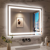 48x32 LED Smart Frameless Bathroom Mirror
