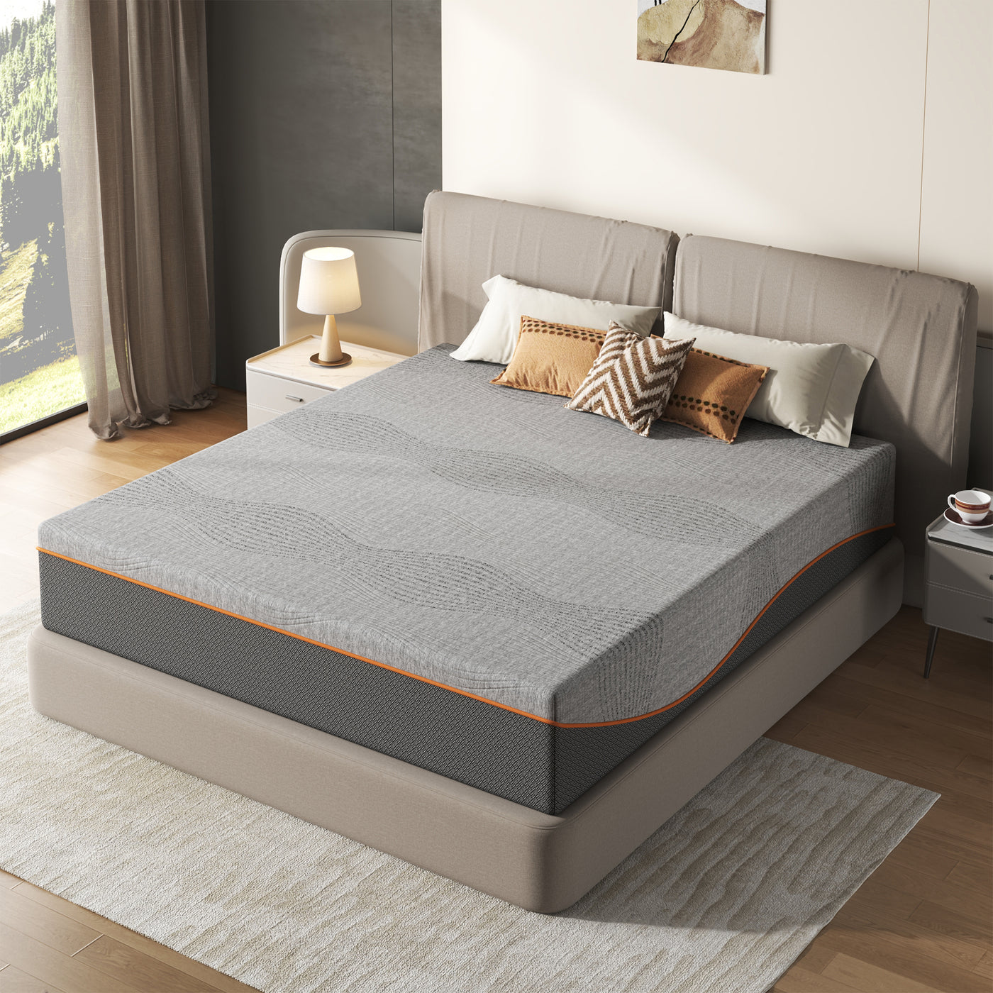 King Size 14 Inch Memory Foam Mattress, Cooling Layers