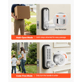 Mechanical Keyless Entry Door Lock, 2.0 Code Upgrade, 4-7 Digits Code