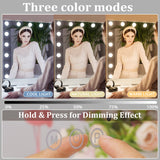 31.5"x22.8" Selfie Remote Control Vanity Mirror with Lights