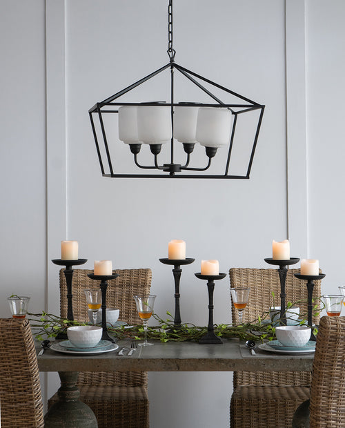 Industrial Iron Chandelier 26x26x21.9" Kitchen Dining