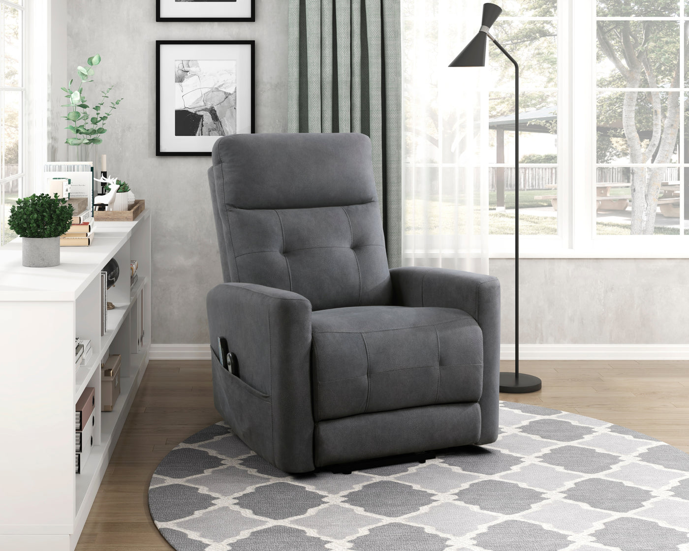 Power Lift Chair with Massage and Heat, Dark Gray