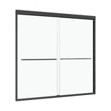 56"-60"W*60" H Semi-Frameless Double Sliding Shower Door, Bypass Shower Door