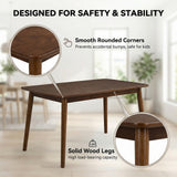 Solid Wood Dining Table Walnut 50"