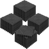 12" x 12" Black Interlocking Drainage Floor Tiles, 50 Piece Set