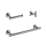 Bathroom Hardware Accessories Set - Towel Bar, Paper Holder, Robe Hooks