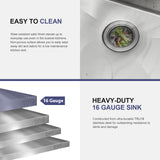 32" Undermount Kitchen Sink - 32*19*9 inch Kitchen Sink Undermount Single Bowl
