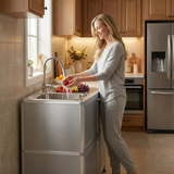 Utility Sink with Cabinet, Freestanding Utility Sink