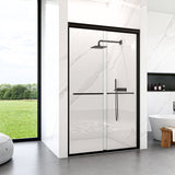 44"-48"W*72" H Semi-Frameless Double Sliding Shower Door, Bypass Shower Door