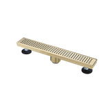 12" Linear Shower Drain with Hair Strainer and Leveling Feet
