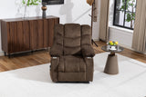 Velvet Recliner Power with Massage Brown