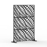 Metal Privacy Screen Freestanding Divider Leaf Design
