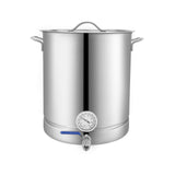Stainless Steel Kettle, 16 GALLON Brewing Pot, Tri Ply Bottom for Beer