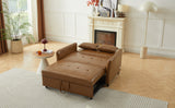 Brown Convertible Sleeper Sofa Bed with USB Ports 51.57