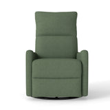 Velvet Recliner Swivel Power Dark Green