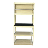 31.5" White and Black color 5-Tier Bakers Rack for Kitchen with Storage