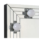 Hollywood Accent Mirror with Faux Diamond Trim, 23" x 23"