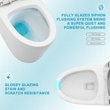 Ceramic One Piece Toilet for Bathroom, 12-inch Rough-In, 1.1/1.6 GPF