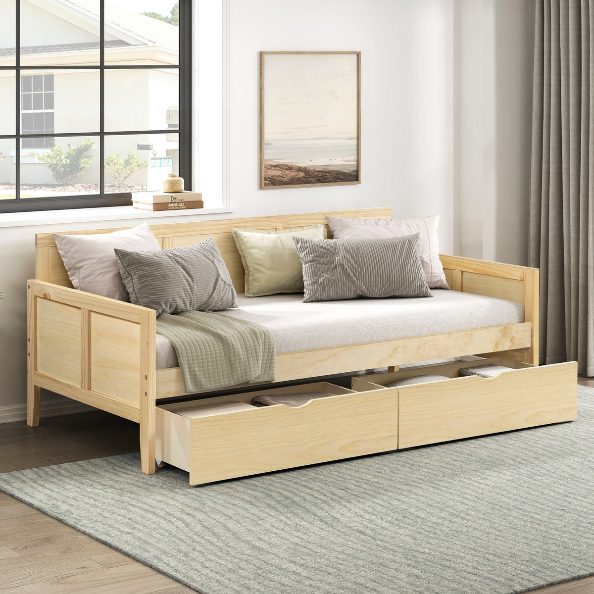 Daybed Wood with Storage Pine