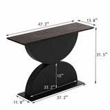 Engineered Wood Console Table Walnut/Black