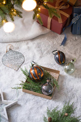 3' x 3' x 4' Long Neck Ball Ornaments, Glass Decorative Hanging Ball Christmas T