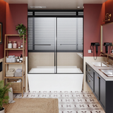 60x62 Inch Standard Size Frameless Aluminum Shower Door