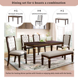 Solid Wood Dining Set Espresso