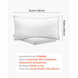 Set of 2 Bed Pillow White