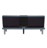 Wood Sleeper Sofa Gray 65"