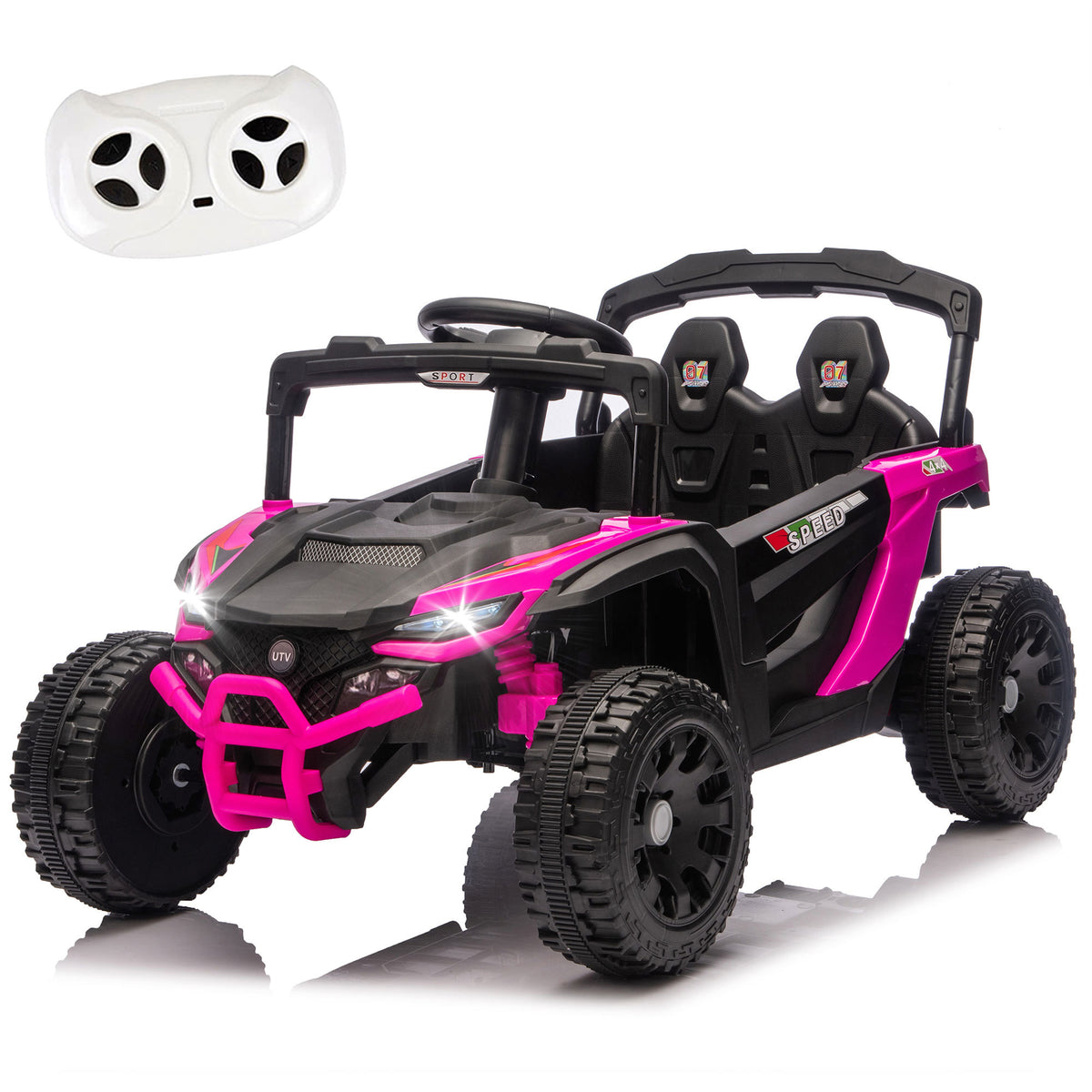 24V Kids ride on UTV W/ 2.4G PC,80W*2,Four-wheel suspension, Anti-Collision bar,