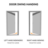 36"x80" Fiberglass Front Door, Left-Hand Inswing Exterior Door with Brickmould