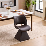 Metal Accent Chair Swivel Dark Brown