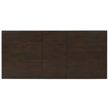 Engineered Wood Dining Table Black/Espresso 63"