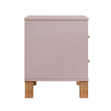 Solid Wood Nightstand Pink