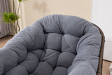 Outdoor Rattan Rocking Chair, Padded Cushion Rocker Recliner Chair Outdoor