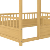 Full Pine Platform Bed Natural