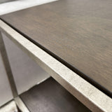 Coffee Table Set - 3-Piece - Metal Frame and Wood - 2 Chairside Tables
