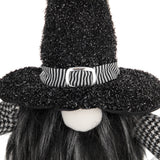 Set of 2, 6x4x20' Fabric Black Gnome with 'Boo' Banner, for Halloween Decor