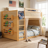 Full Engineered Wood Bunk Bed Natural