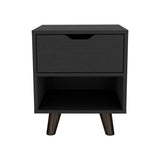 Nightstand - Modern - Manufactured Wood - Drawer and Open Shelf