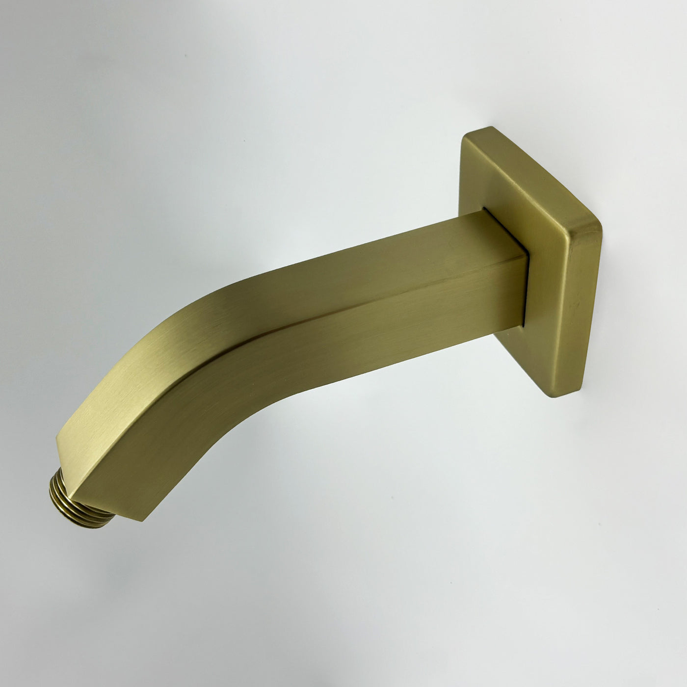 Square Shower Arm Wall Mount 1/2 NPT Tapered Threads Rain Head