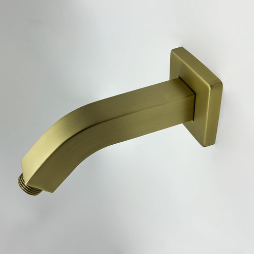 Square Shower Arm Wall Mount 1/2 NPT Tapered Threads Rain Head