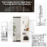 47.6 x 15.7 inch multi-functional design panel wall-mounted full-length mirror